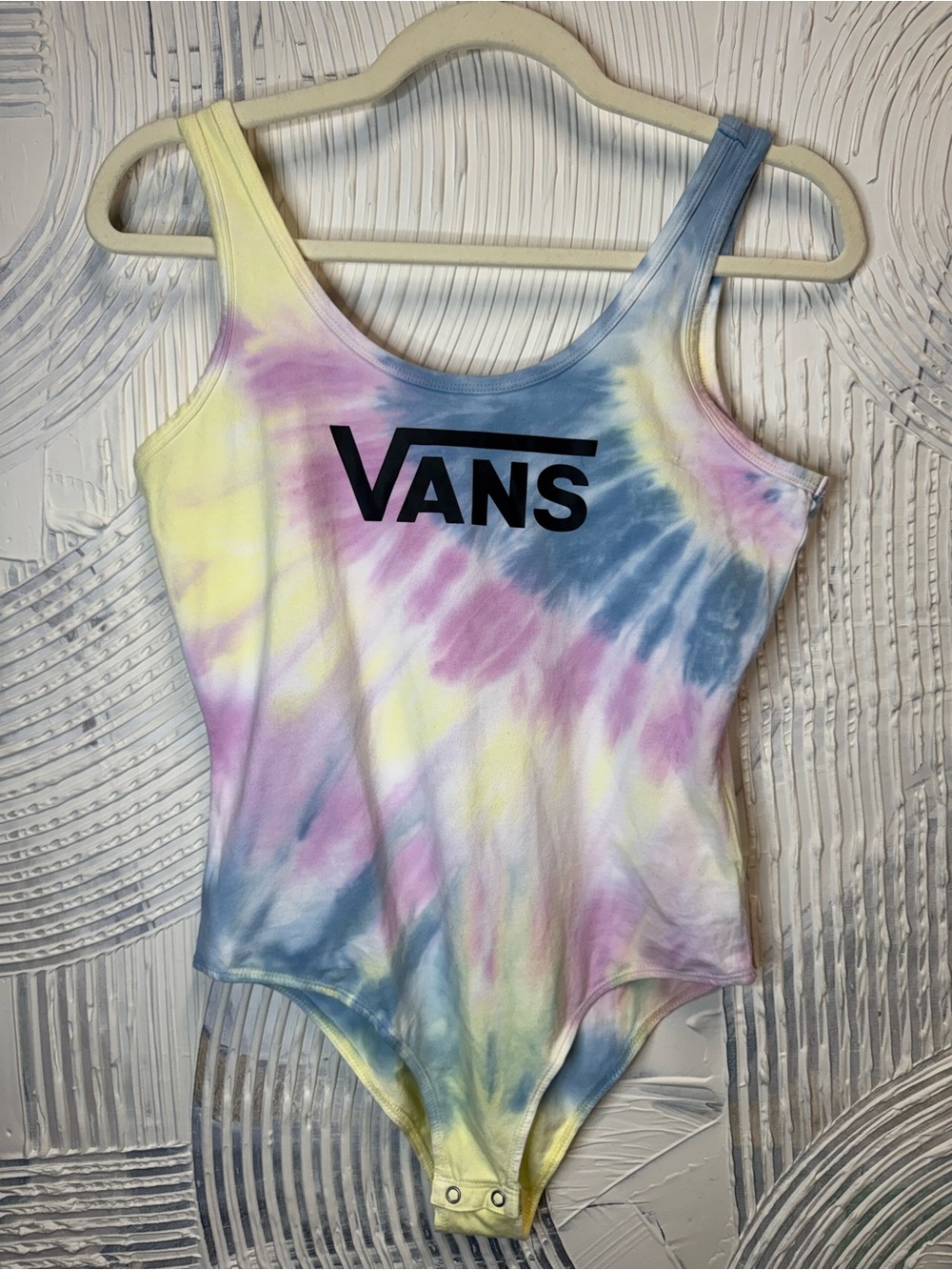 Vans Pastel Tie-Dye One-Piece Bodysuit in Yellow, Pink & Blue